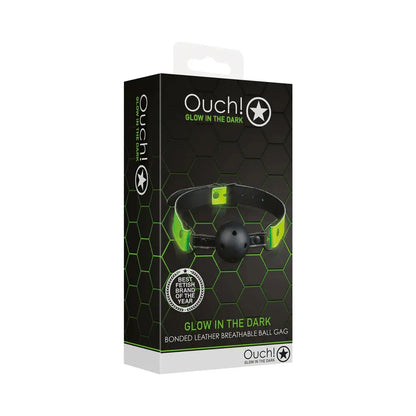 Glow in the Dark Ball Gag Breathable BDSM Gag Neon Green  Fetish - Gags