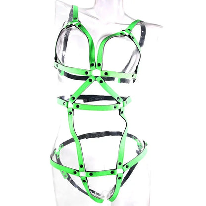 Glow in the Dark Body Harness Neon Green L/XL