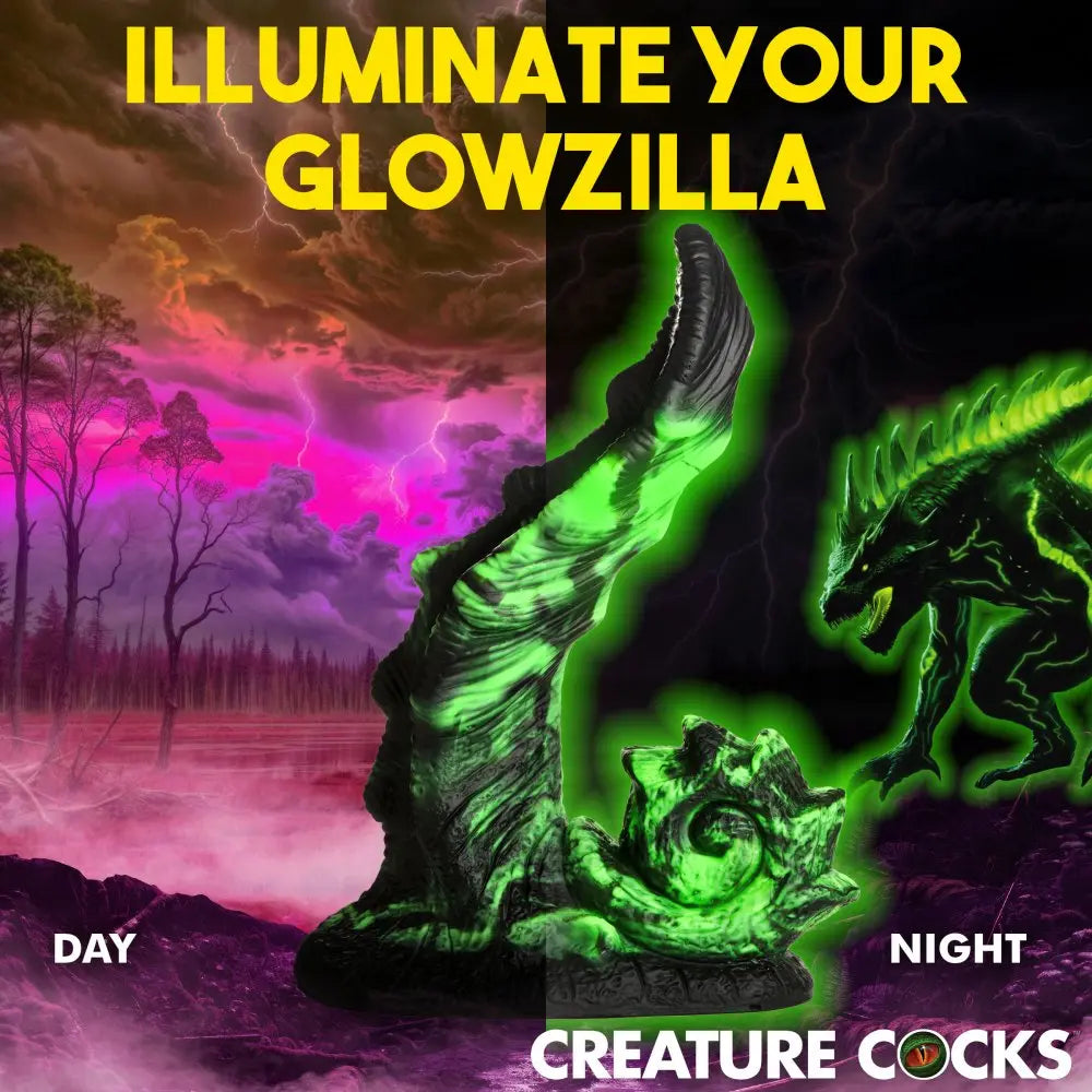 Glowzilla Dildo Huge Monster Cock with Knot Fantasy Dildos Creature Dildos  Fantasy Dildos