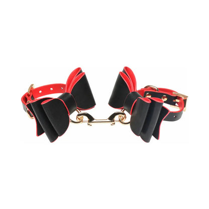 Goth Bondage Set - Black and Red BDSM Kit with Bows  Bondage Kits