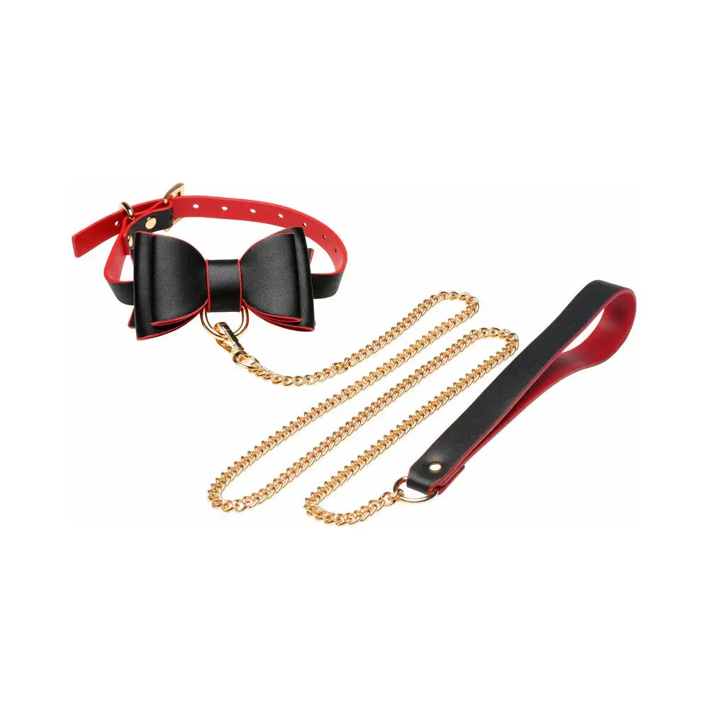 Goth Bondage Set - Black and Red BDSM Kit with Bows  Bondage Kits