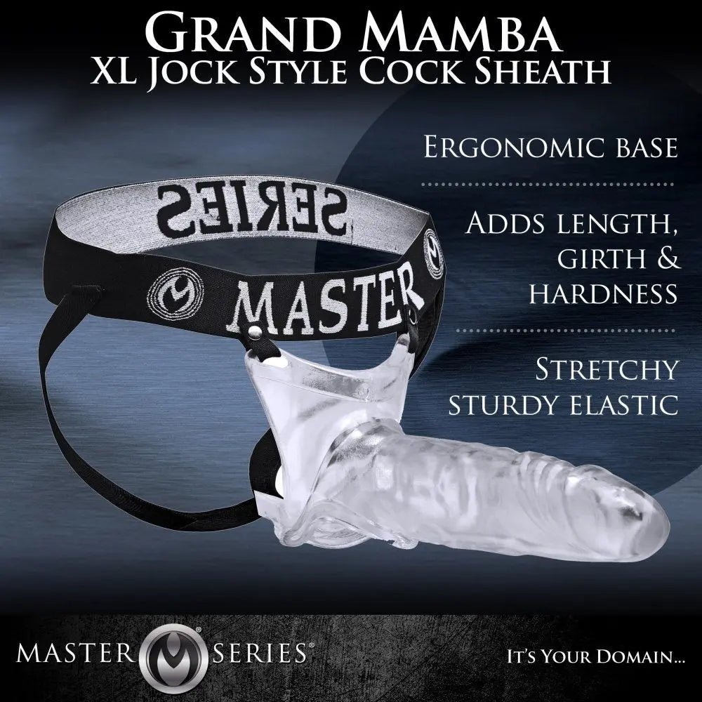 Grand Mamba XL Jock Style Cock Sheath Cock Sleeve Hollow Strap-on  Penis Extenders and Sleeves