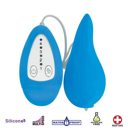 Groove Smooth Silicone Remote Vibe - Blue  Vibrating Toys