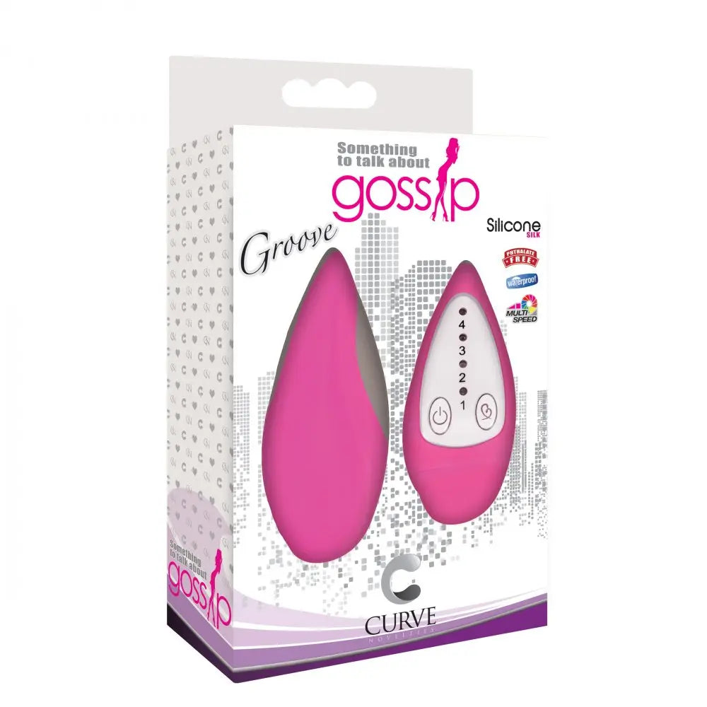 Groove Smooth Silicone Remote Vibe- Pink  Vibrating Toys