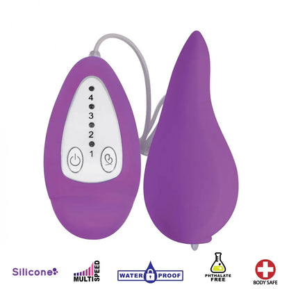 Groove Smooth Silicone Remote Vibrator - Purple  Vibrating Toys