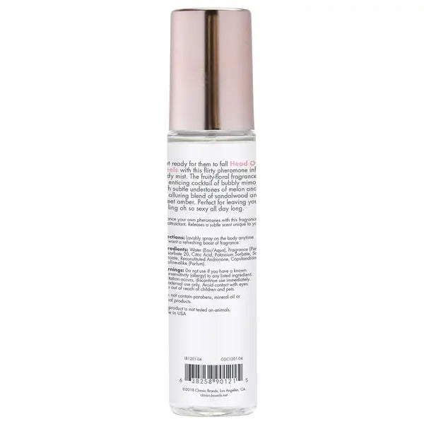 HEAD OVER HEELS Fragrance Body Mist with Pheromones - Fruity - Floral 3.5oz | 103mL  Lubes, Lotions and Accessories