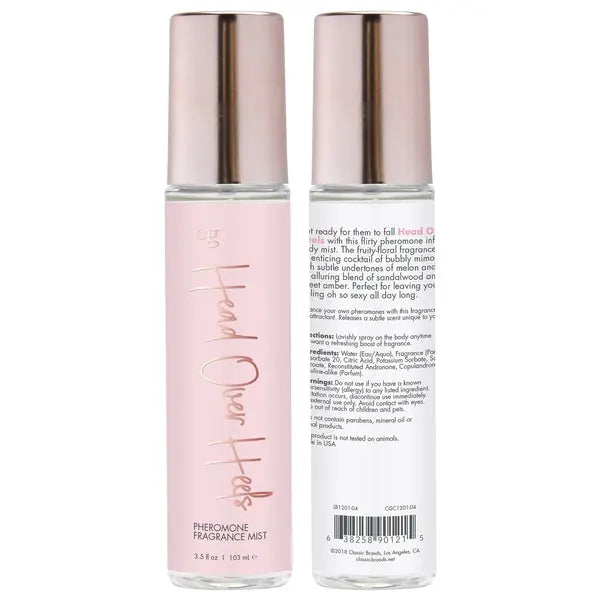 HEAD OVER HEELS Fragrance Body Mist with Pheromones - Fruity - Floral 3.5oz | 103mL  Lubes, Lotions and Accessories