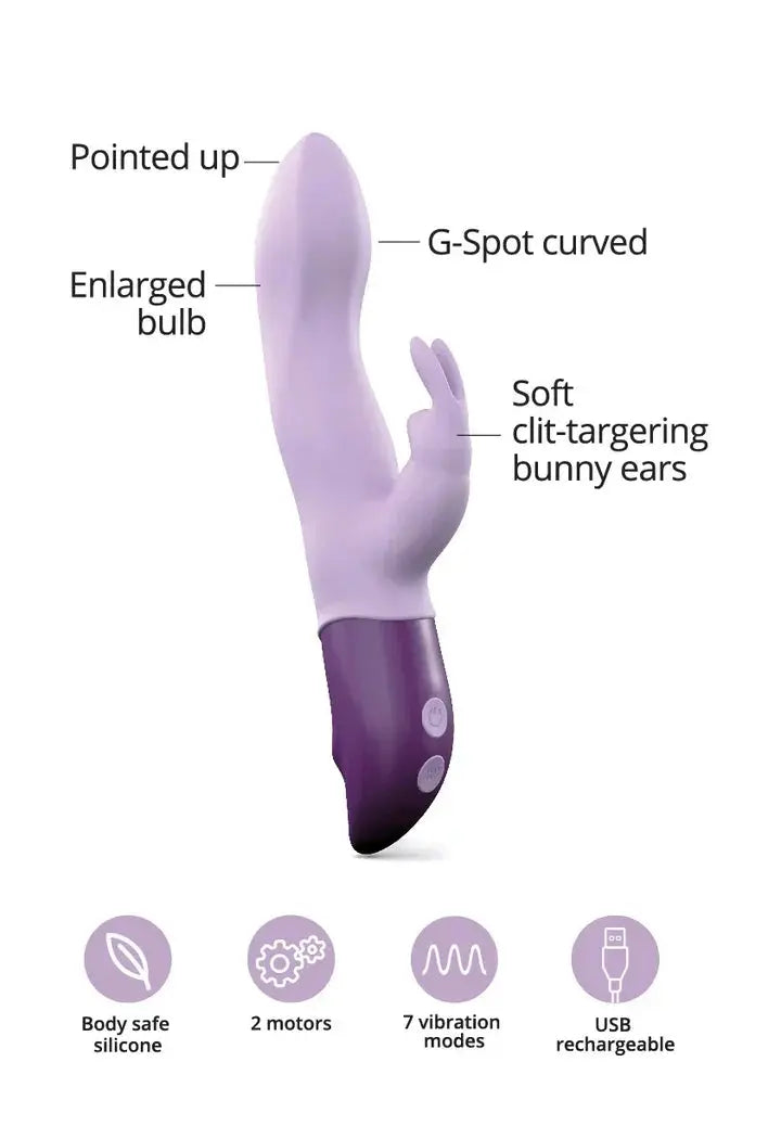 HELLO RABBIT - Rabbit Vibrator Sex Toy - VIVA MAUVE  Rabbit Vibrators
