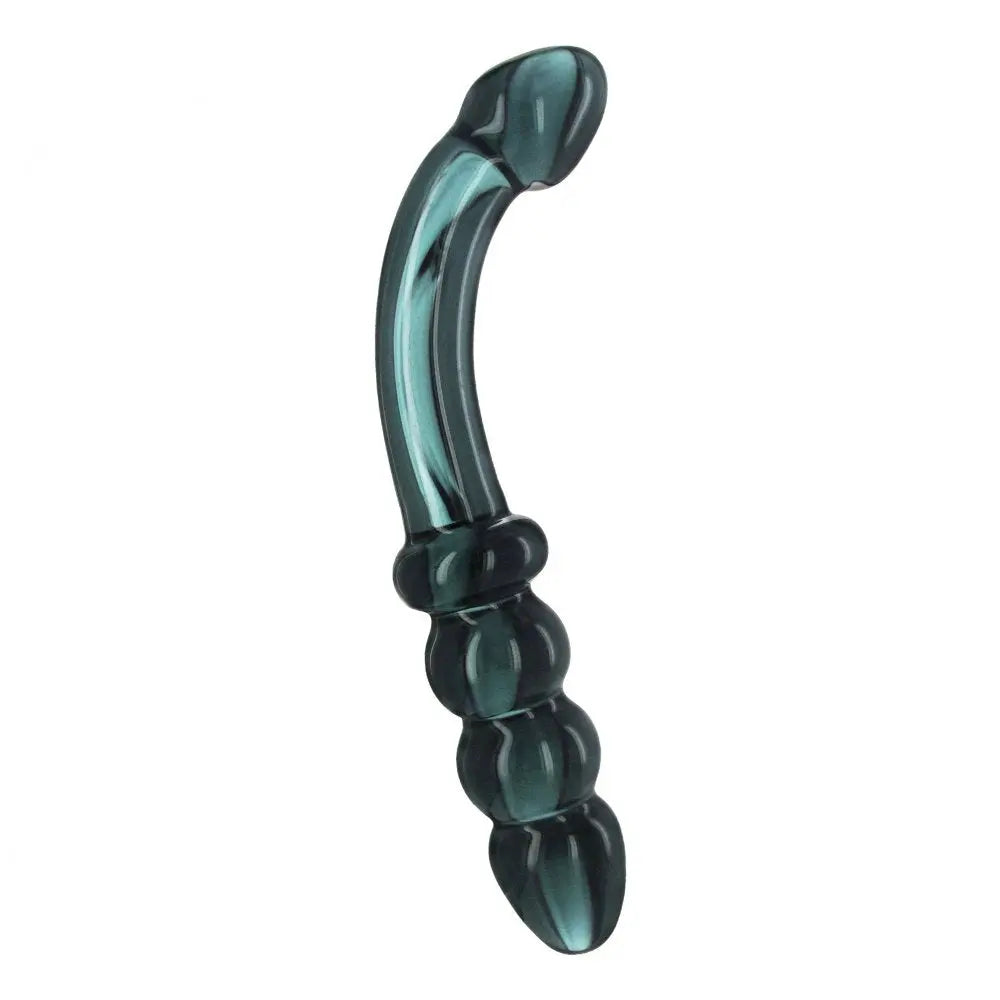 Hamsa Glass Anal Dildo - Smoky Jade