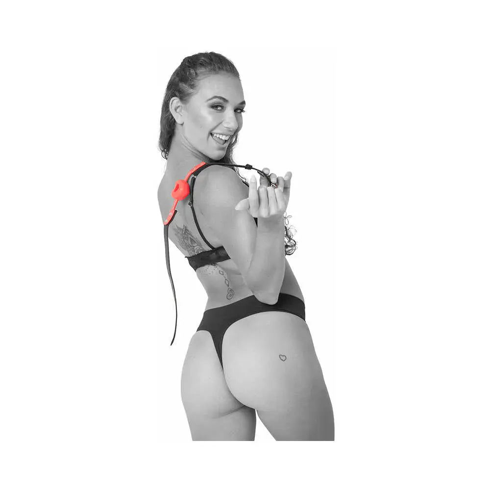 Heart Ball Gag - Breathable Heart-Shaped Silicone Ball Gag Red  Fetish - Gags