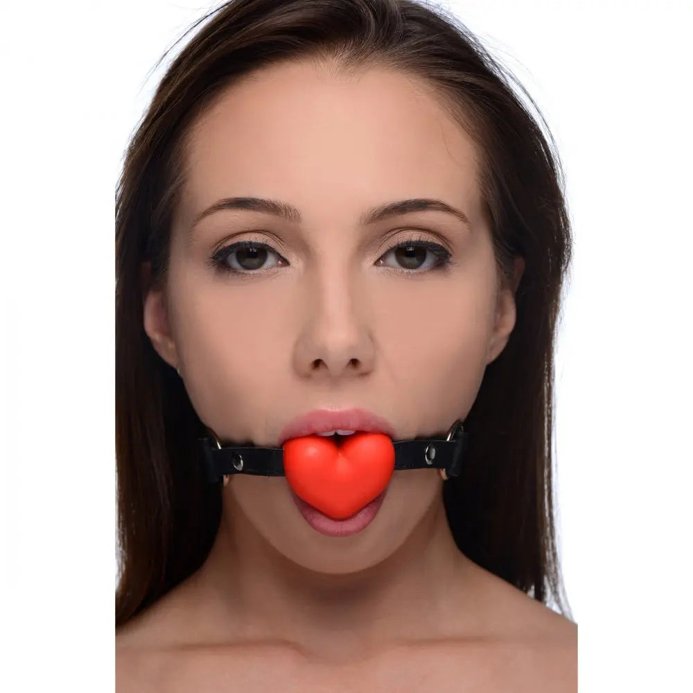 Heart Beat Silicone Heart Shaped Mouth Gag  Masks, Gags and Blindfolds