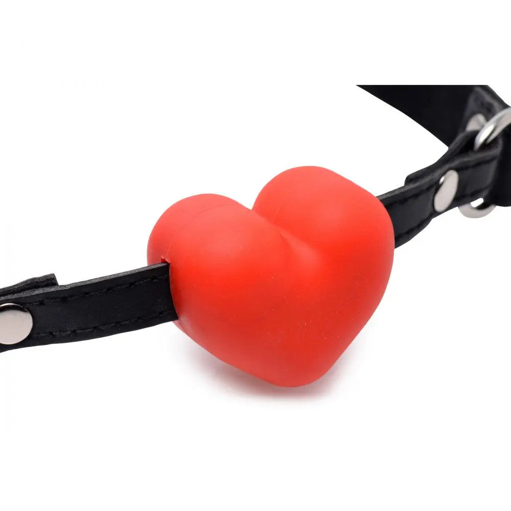 Heart Beat Silicone Heart Shaped Mouth Gag  Masks, Gags and Blindfolds