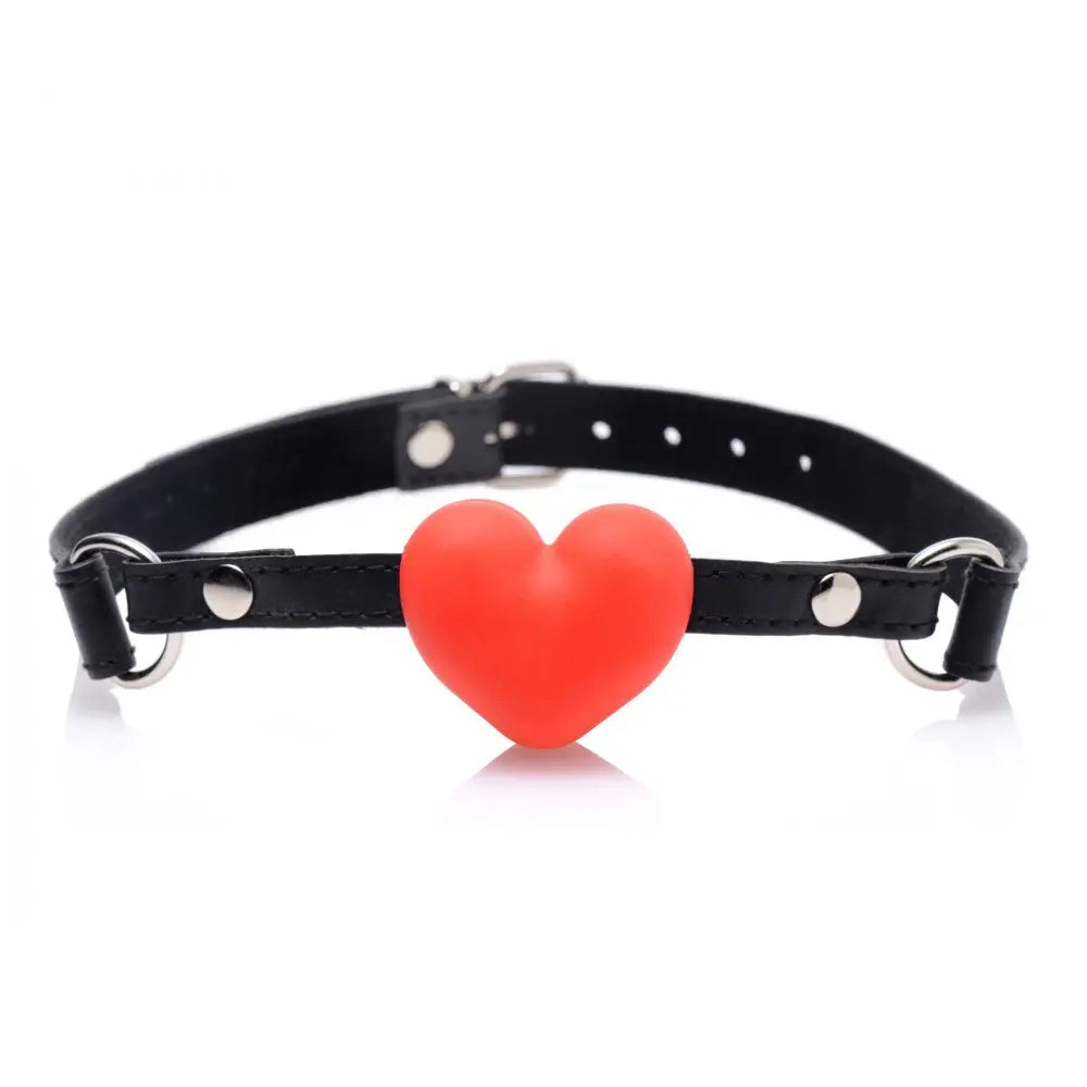 Heart Beat Silicone Heart Shaped Mouth Gag  Masks, Gags and Blindfolds