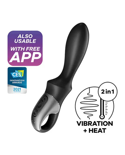 Heat Climax - Heated Anal Vibrator Bluetooth Sex Toy Black  Vibrators