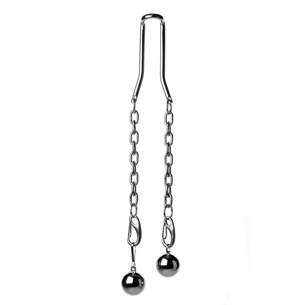 Heavy Hitch BDSM Ball Stretcher Hook with Weights Femdom Cock and Ball Torture  Cock and Ball Torture