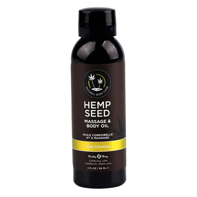 Hemp Seed Massage & Body Oil Nag Champa 2 fl oz / 60 ml  Lubes, Lotions and Accessories