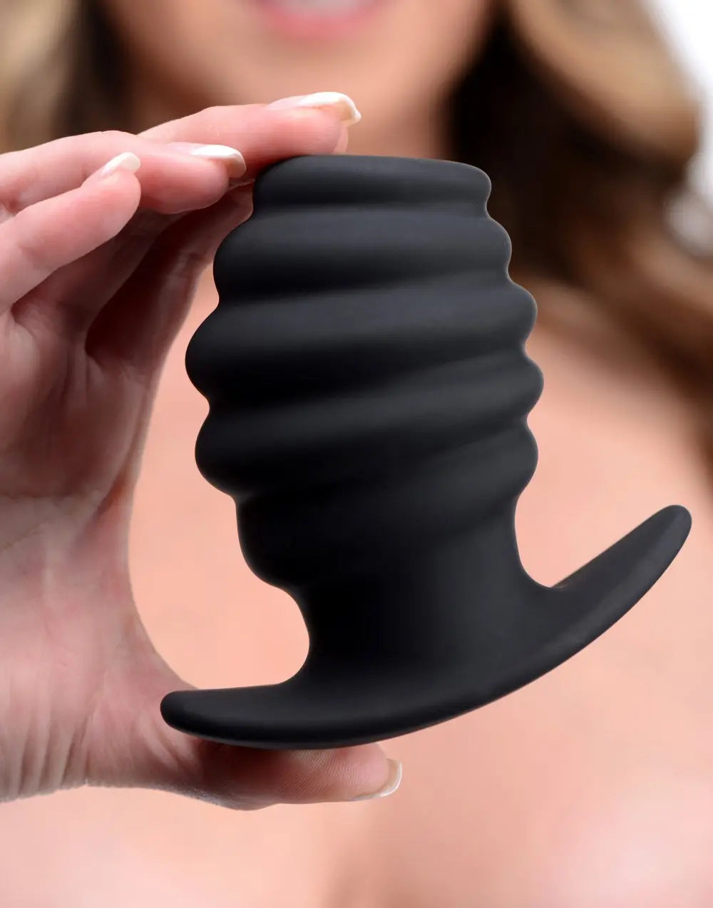 Hive Ass Tunnel Silicone Ribbed Hollow Anal Plug - Large  Anal