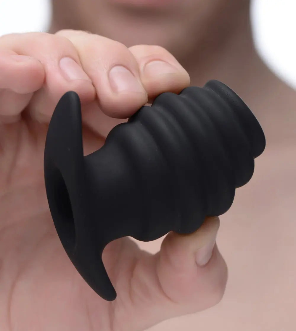 Hive Ass Tunnel Silicone Ribbed Hollow Anal Plug - Small  Anal