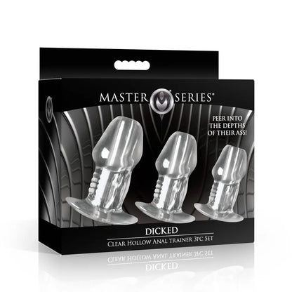 Hollow Anal Training Set Dicked Clear Hollow Penis Anal Plugs  Anal Training