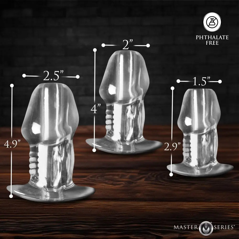 Hollow Anal Training Set Dicked Clear Hollow Penis Anal Plugs  Anal Training