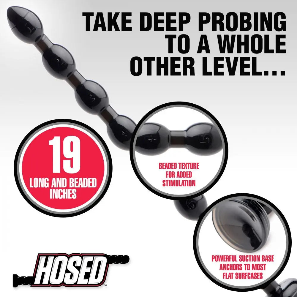 Hosed 19 Inch Beaded Anal Snake  Anal