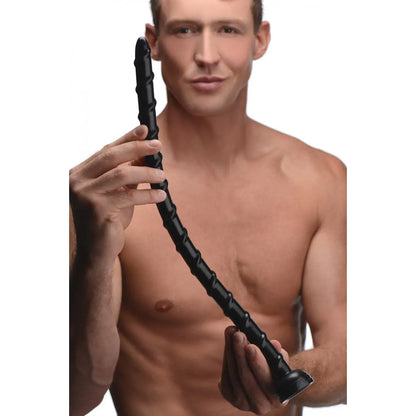 Hosed Swirled 18 Inch Thin Anal Snake Slender Long Anal Toy  Deep Anal Toy