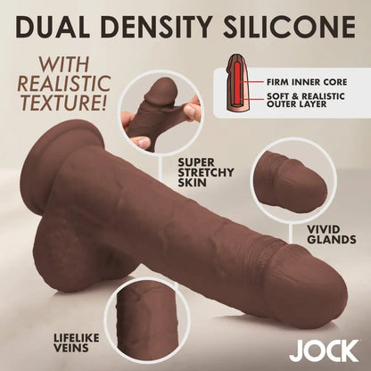 Huge Body Safe Dildo Sex Toy 10 Inch Real Skin Silicone Dildo with Balls - Dark  Dildos