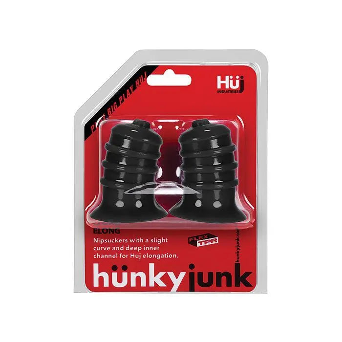 Hunky Junk Elong Nipsuckers - Black  Nipple Suction Toy