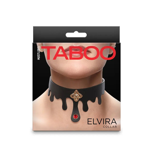 Hustler Taboo Elvira Collar Black  Fetish - Cuffs & Restraints