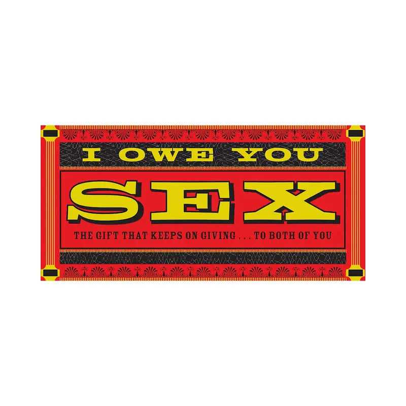 IOU Sex Gift Coupons  Games - Coupons & Scratchers