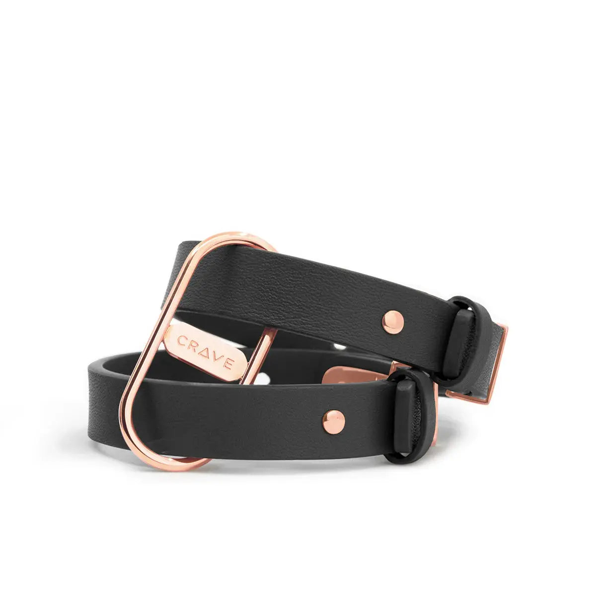Icon Discreet Bondage Cuffs - Luxury BDSM Bracelet Cuffs - Black and Rose Gold  Fetish - Cuffs & Restraints