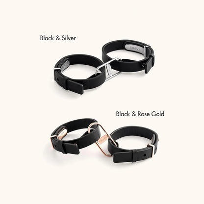 Icon Discreet Bondage Cuffs - Luxury BDSM Bracelet Cuffs - Black and Rose Gold  Fetish - Cuffs & Restraints