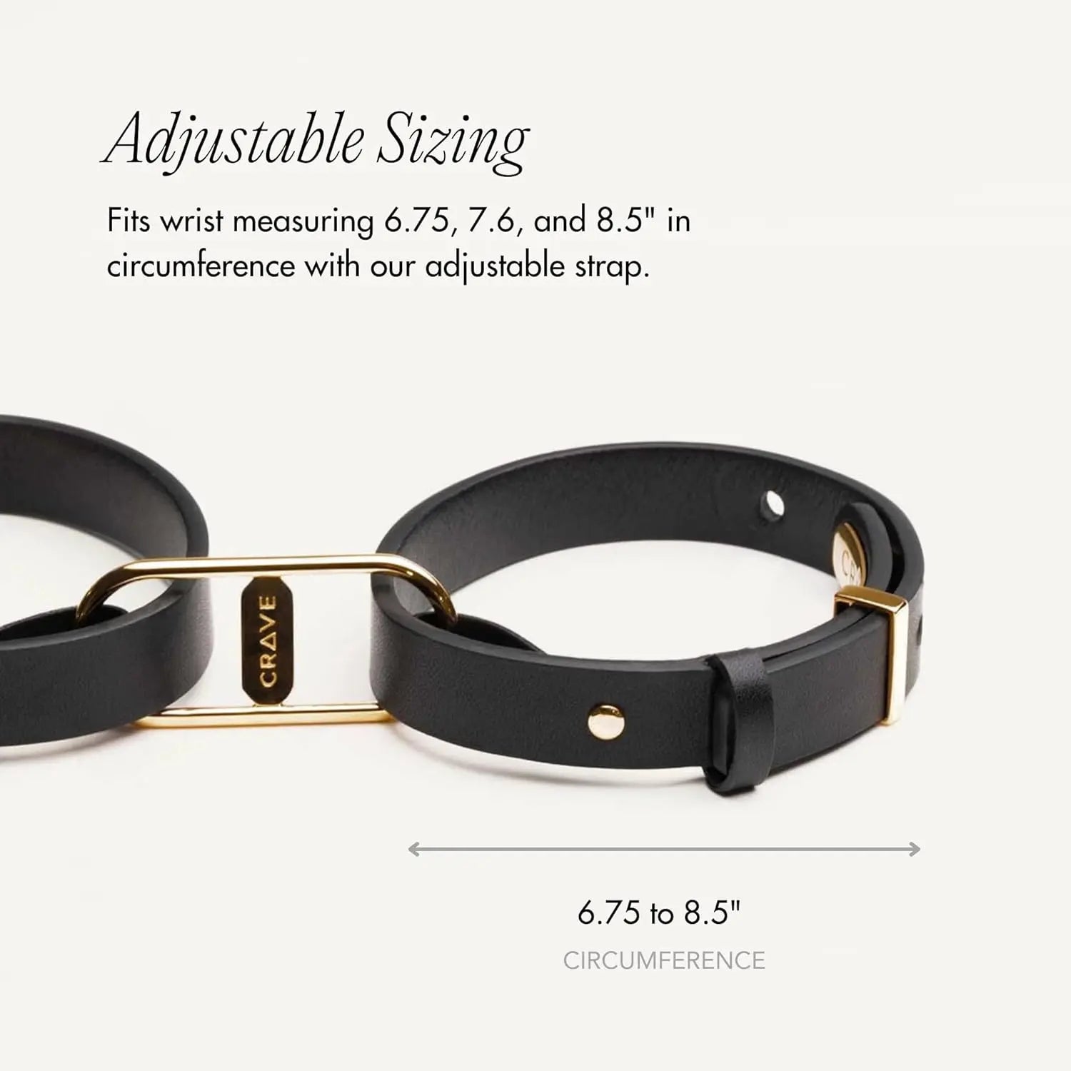 Icon Discreet Bondage Cuffs - Luxury BDSM Bracelet Cuffs - Black and Rose Gold  Fetish - Cuffs & Restraints