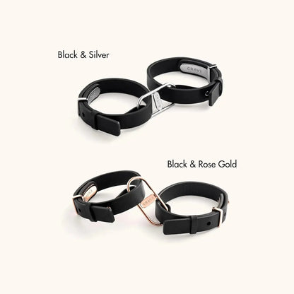 Icon Discreet Bondage Cuffs – Luxury BDSM Bracelet Cuffs Black and Silver  Restraints and Cuffs