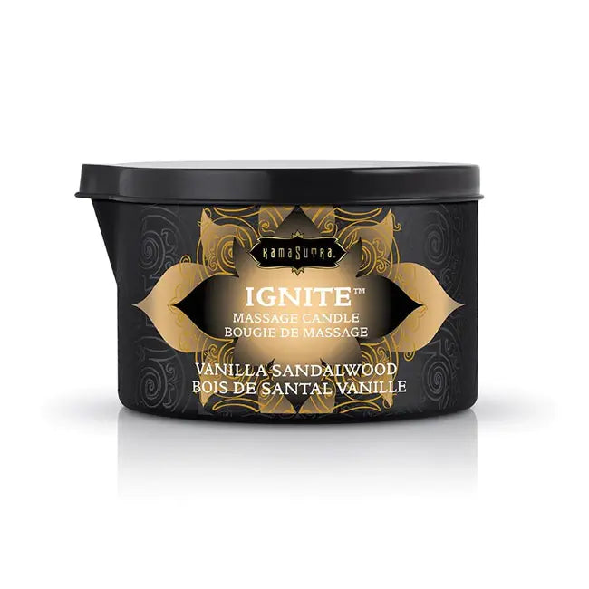 Ignite Massage Oil Candle Vanilla Sandalwood  Lubes, Lotions and Accessories