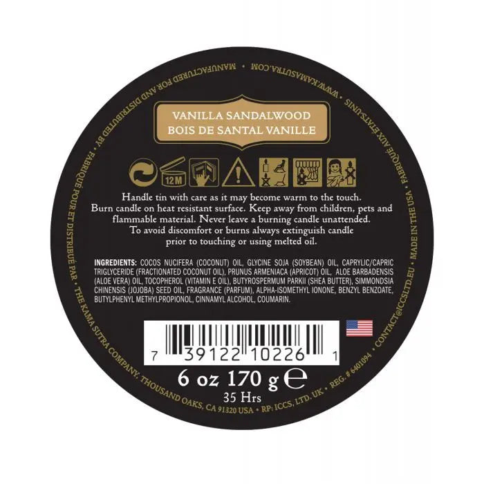 Ignite Massage Oil Candle Vanilla Sandalwood  Lubes, Lotions and Accessories