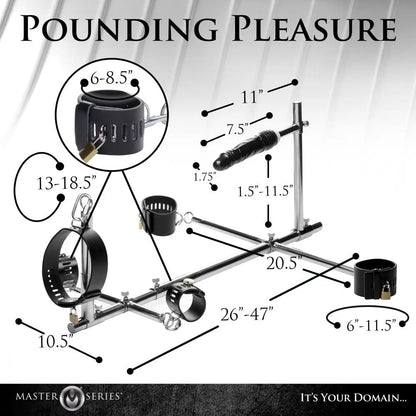 Imprisoned Metal Stockade with Dildo BDSM Furniture Bondage Sex Dungeon  Dungeon Furniture and Accessories