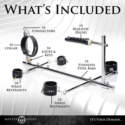 Imprisoned Metal Stockade with Dildo BDSM Furniture Bondage Sex Dungeon  Dungeon Furniture and Accessories