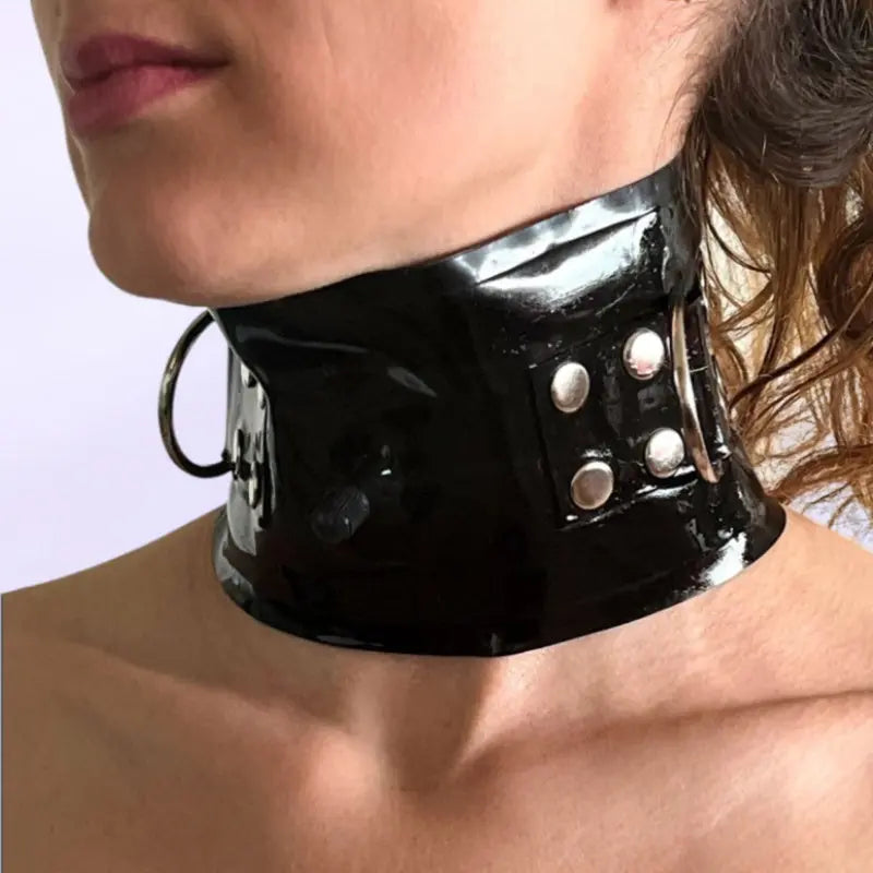 Inflatable Bondage Collar Latex Collar with Back Zipper BDSM Gear  Collars and Leads