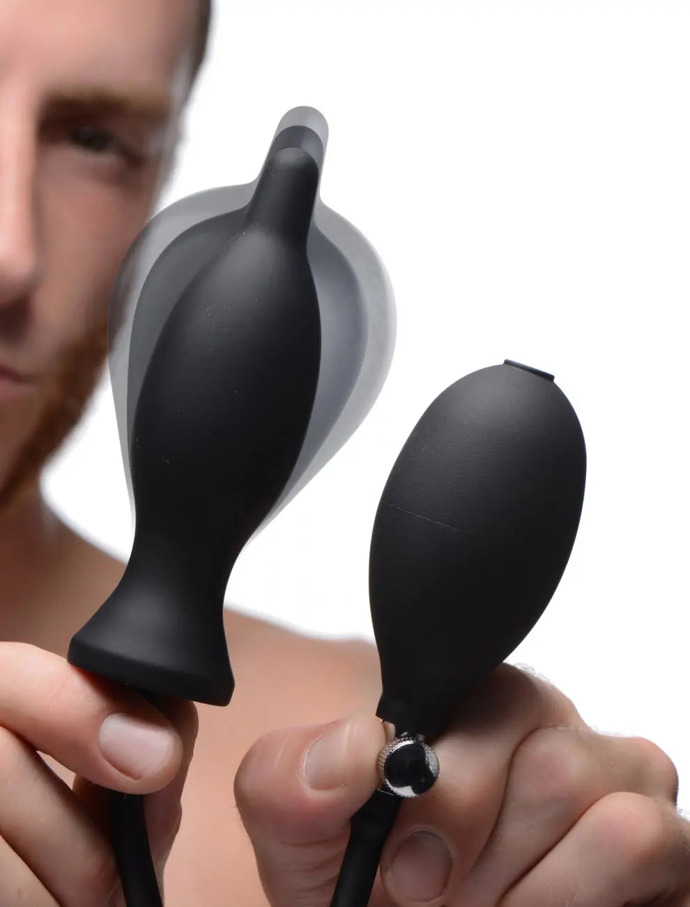 Inflatable Butt Plug Dark Inflator Silicone Inflatable Anal Plug  Anal