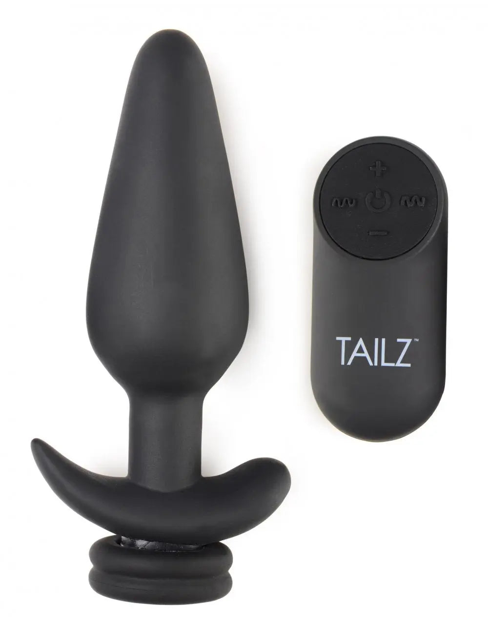 Interchangeable 10X Vibrating Silicone Anal Plug with Remote - Small  Vibrating Toys