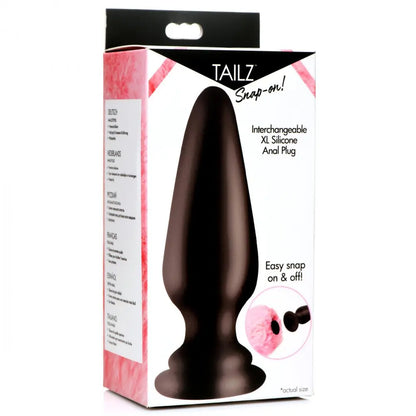 Interchangeable Silicone Anal Plug - XL  BDSM Pet Play Anal Plug