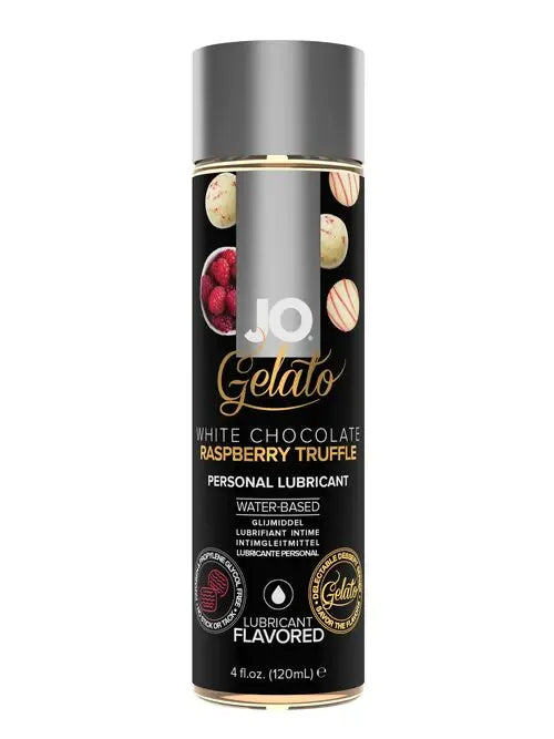JO Gelato - White Chocolate Raspberry Truffle - Lubricant 4 floz / 120 mL  Lubes, Lotions and Accessories