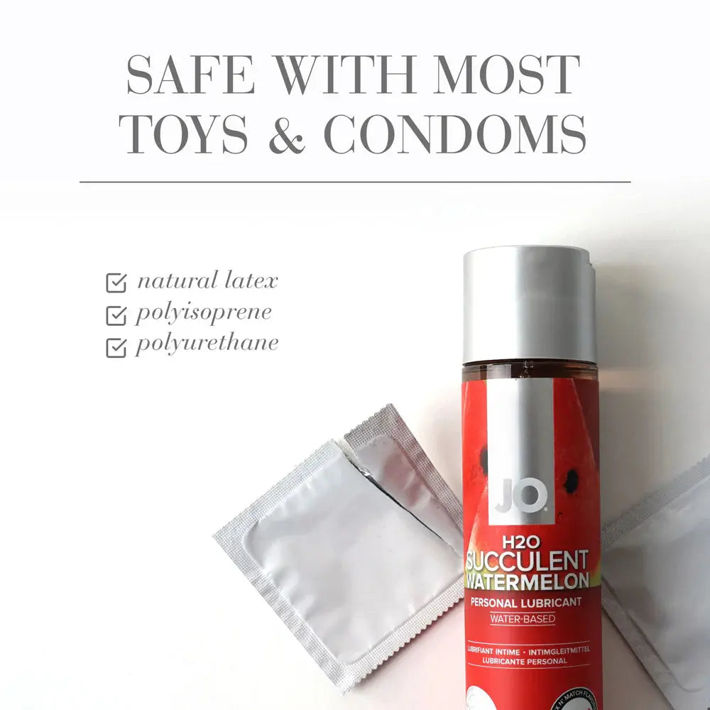 JO H2O Succulent Watermelon Flavored Water-Based Lubricant 4 oz.  Flavored Lube