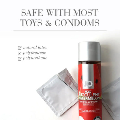JO H2O Succulent Watermelon Flavored Water-Based Lubricant 4 oz.  Flavored Lube