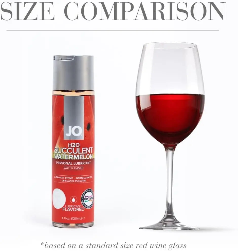 JO H2O Succulent Watermelon Flavored Water-Based Lubricant 4 oz.  Flavored Lube