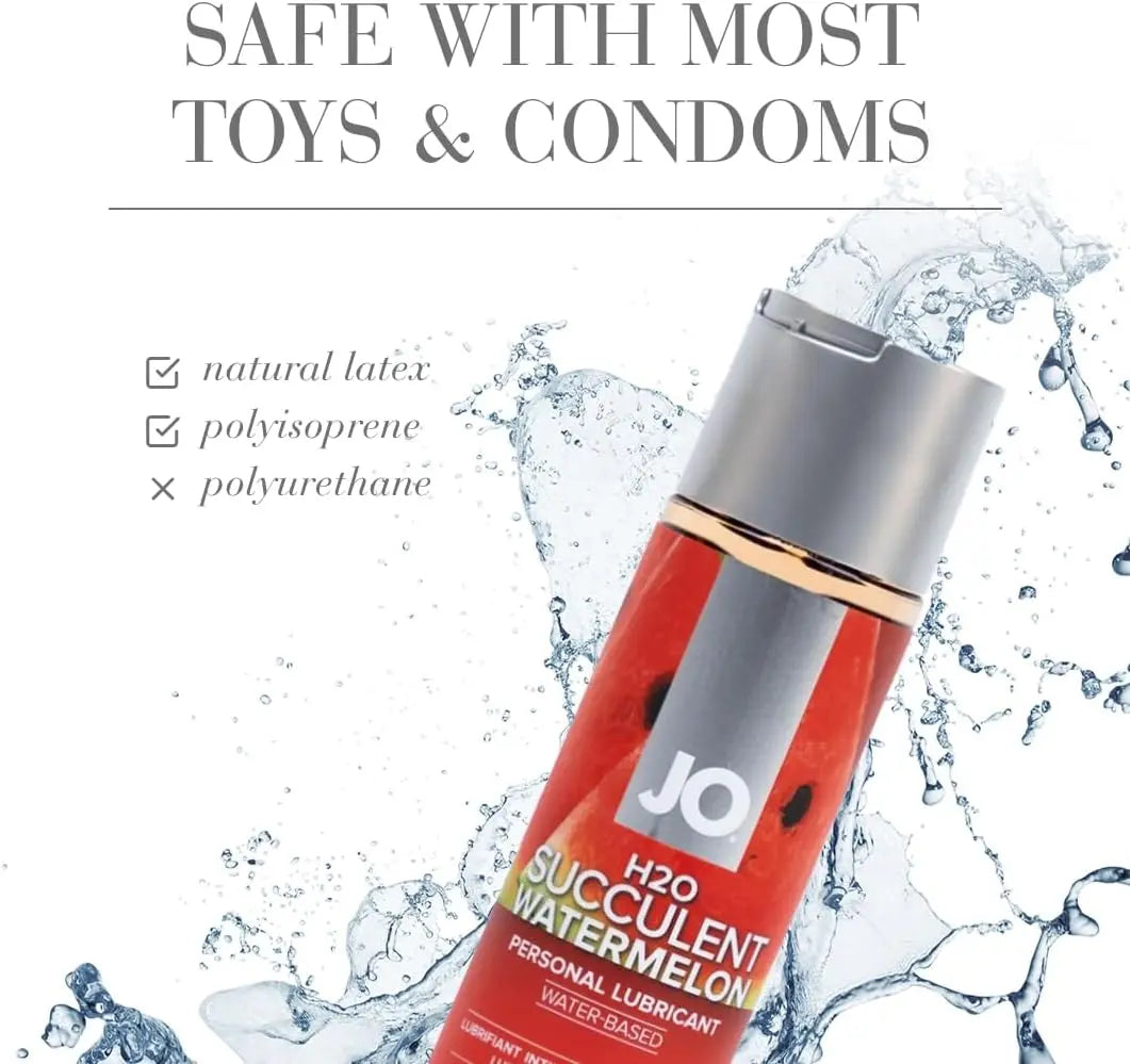 JO H2O Succulent Watermelon Flavored Water-Based Lubricant 4 oz.  Flavored Lube