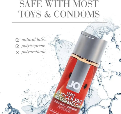 JO H2O Succulent Watermelon Flavored Water-Based Lubricant 4 oz.  Flavored Lube