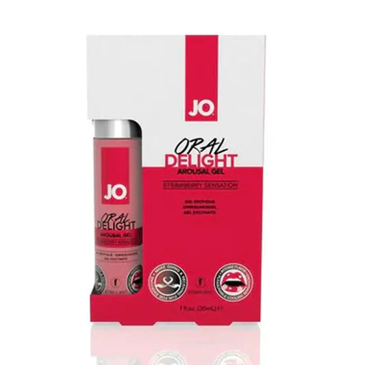 JO Oral Delight  - Strawberry - Stimulant 1 floz / 30 mL  Lubes, Lotions and Accessories