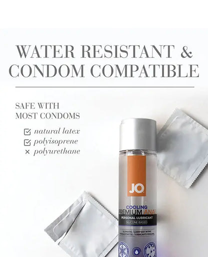 JO Premium Anal Cooling Lube | Lubricant 2 fl oz  Silicone Lube